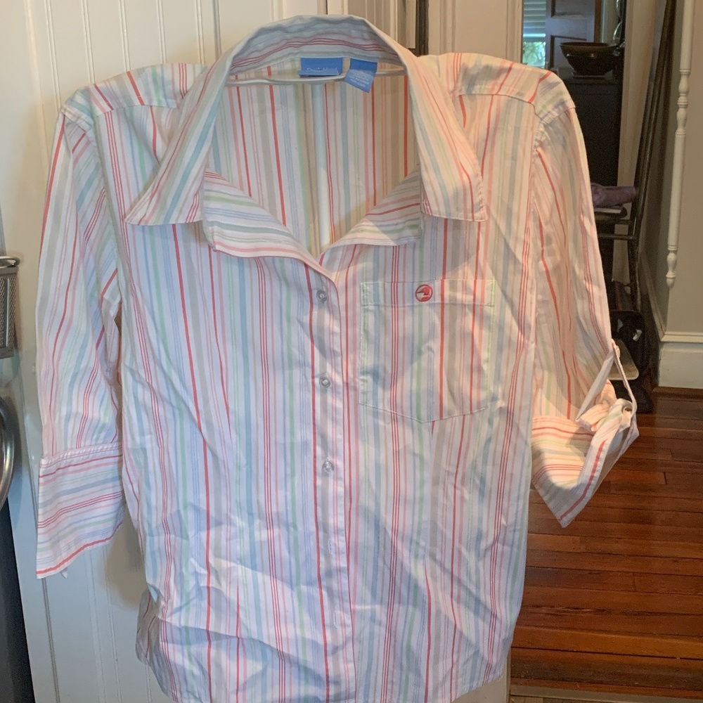 Duck head striped button down . Worn once.